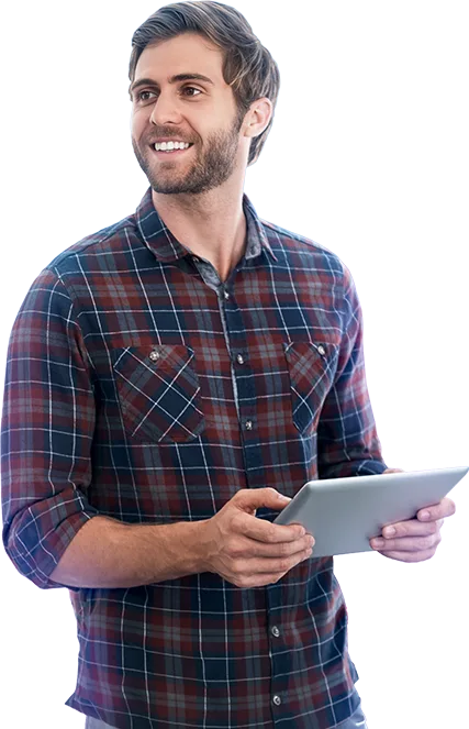 A man with laptop